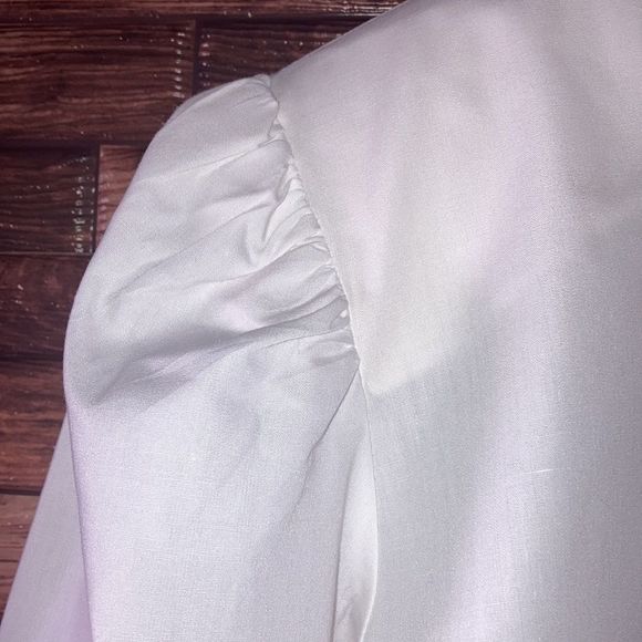 Vtg Womens Westbound size 8 White Puff Shoulder Button up Long sleeve w/cherry - Picture 2 of 12